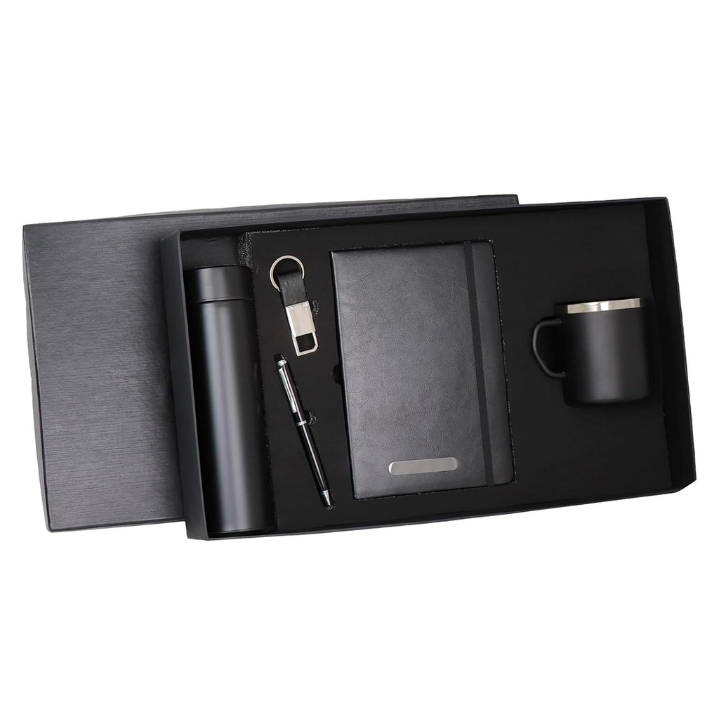 5 in 1 Diary, Metal Pen, Steel Keychain, Stainless Steel Waterbottle & Stainless Steel Coffee Mug