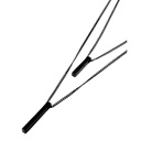 2 in 1 Personalised Name Pendant for Couple, Valentines Gift, Color : Black