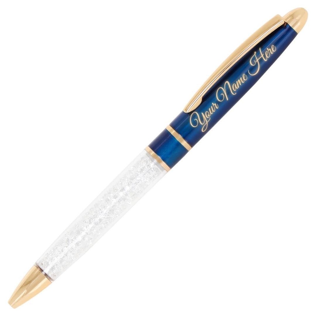Zuraiq Blue Crystal Pen, Gift Box