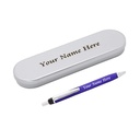 Zuraiq Blue Tick Pen with Metal Box