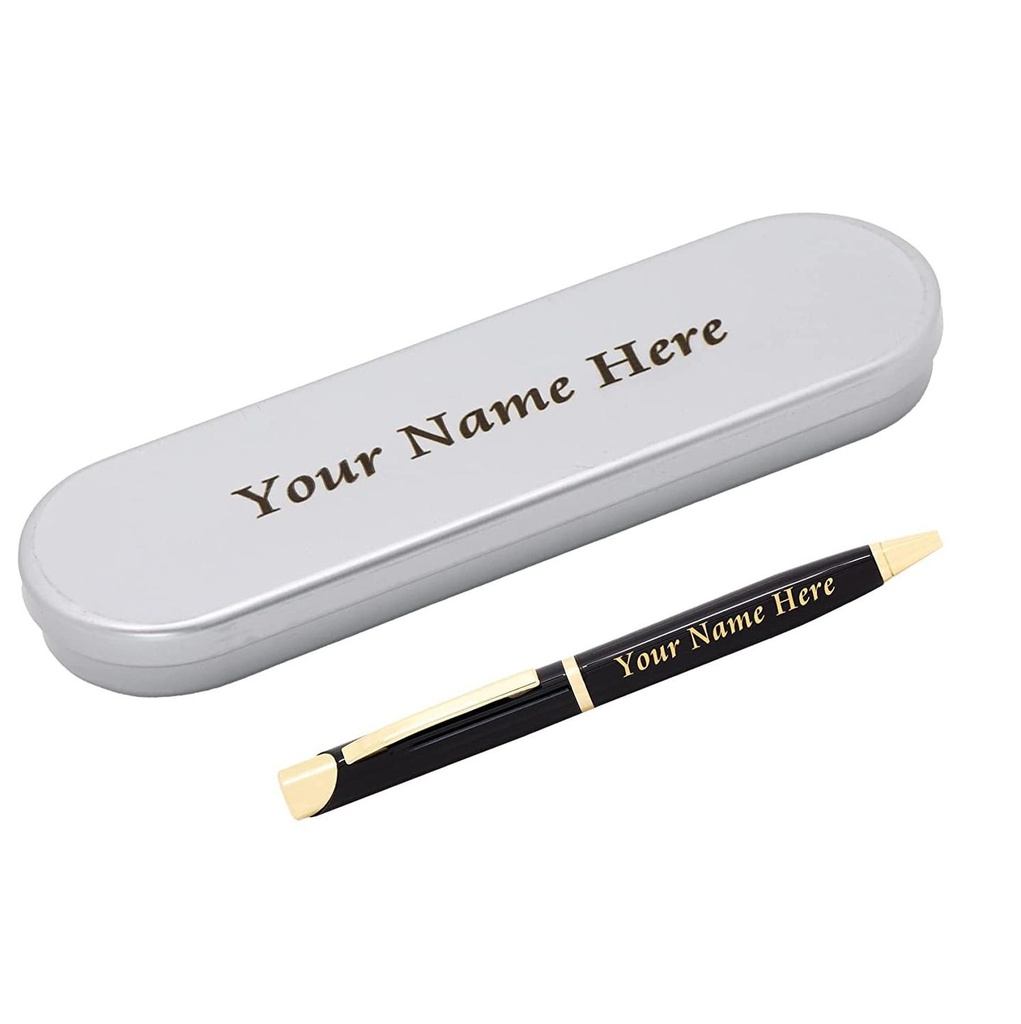 [SKU00035] Personalised Titanium Color Metal Pen with Metal Box