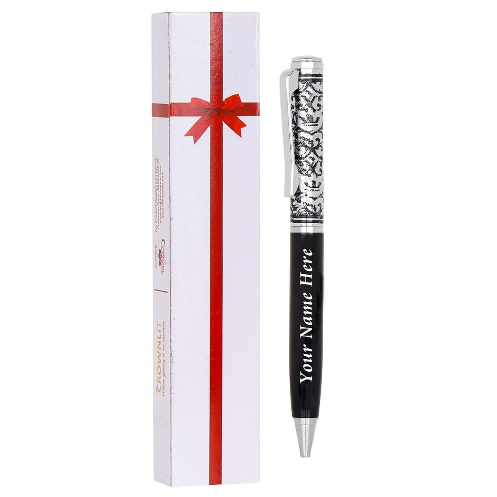 [PERSONALISED SI-] Personalised Silver Metal Pen with Gift Box