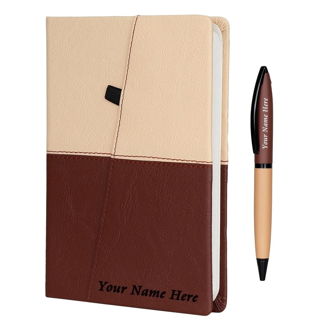 [DUAL TONE UNIQU-] Dual Tone Unique Diary & Pen in Gift Box