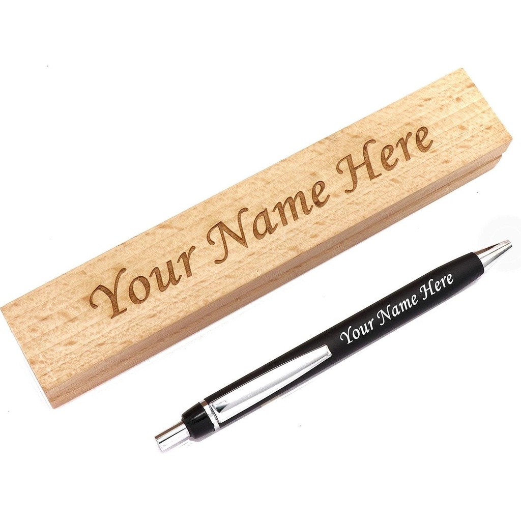 [METAL BALL PEN -] Metal Ball Pen & Wooden Box