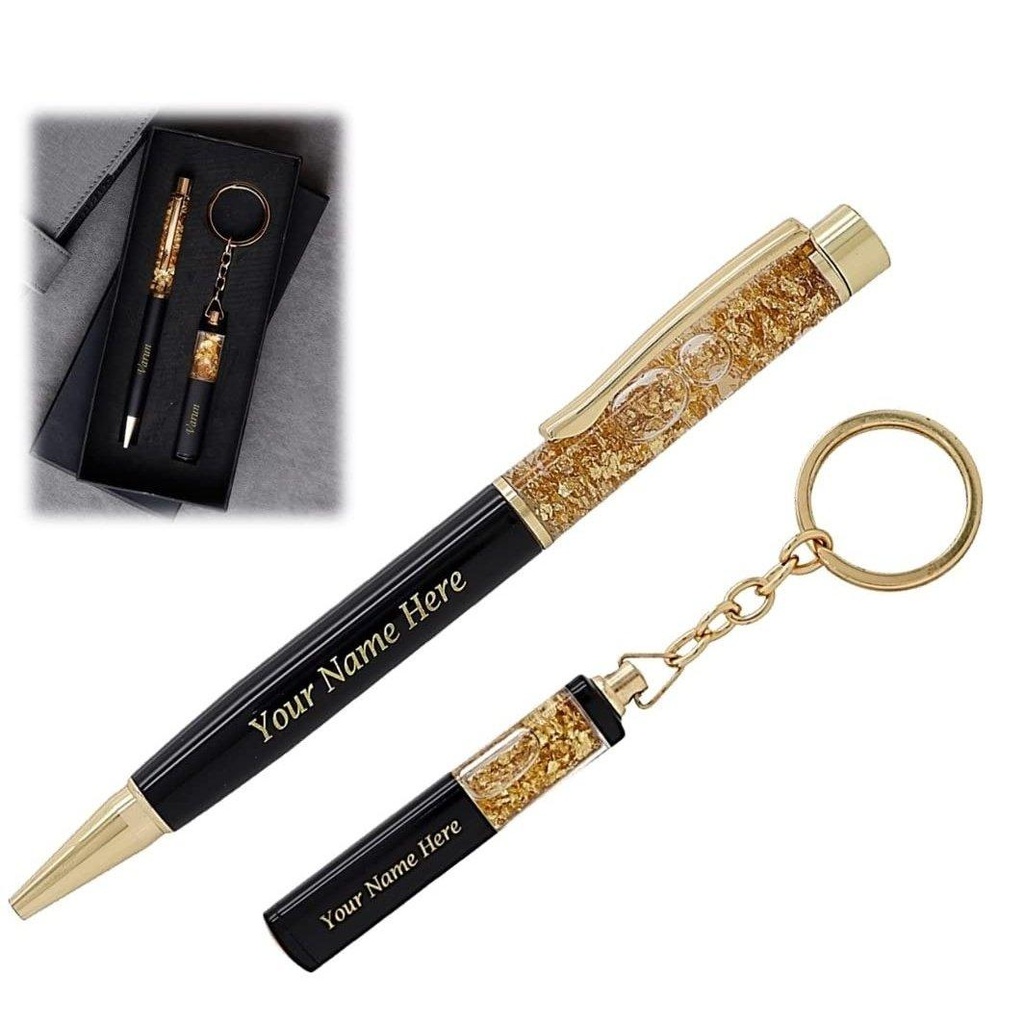 [PERSONALISED PE-] Personalised Pen & Keychain Set