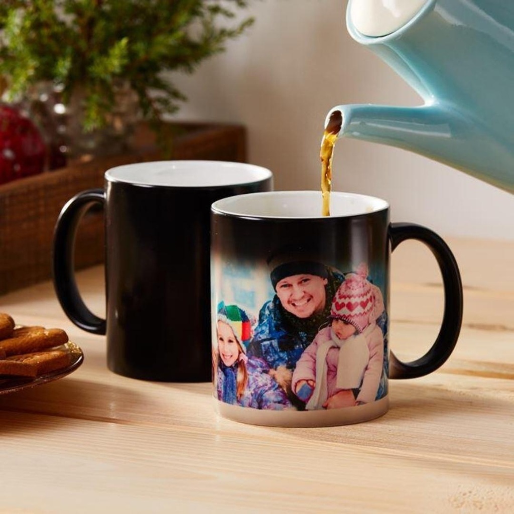 Customised Magic Mugs (Black, Round Handle)