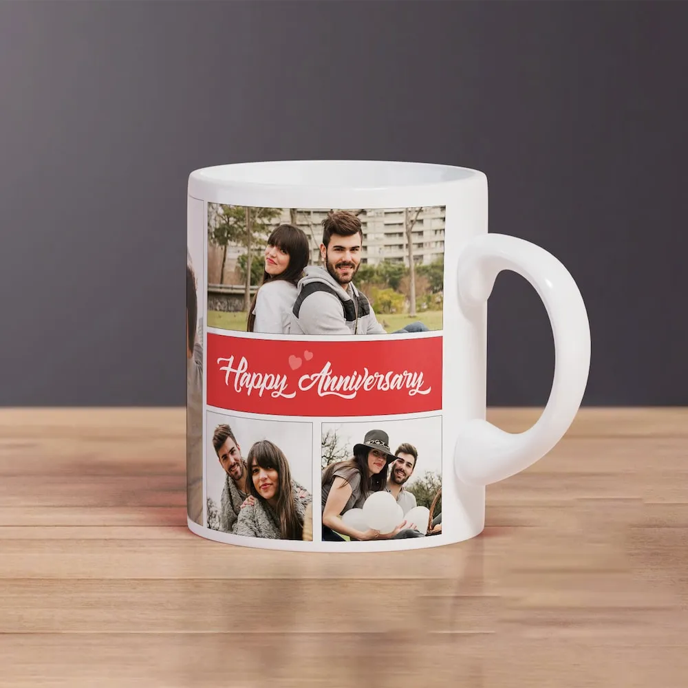 [ANNIVERSARY SPE-Inner & Handle Color-White,Handle-Round Handle] Anniversary Special Personalised Mug (White, Round Handle)