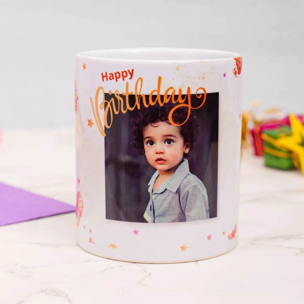 Birthday Kid Personalised Mug (White, Round Handle)