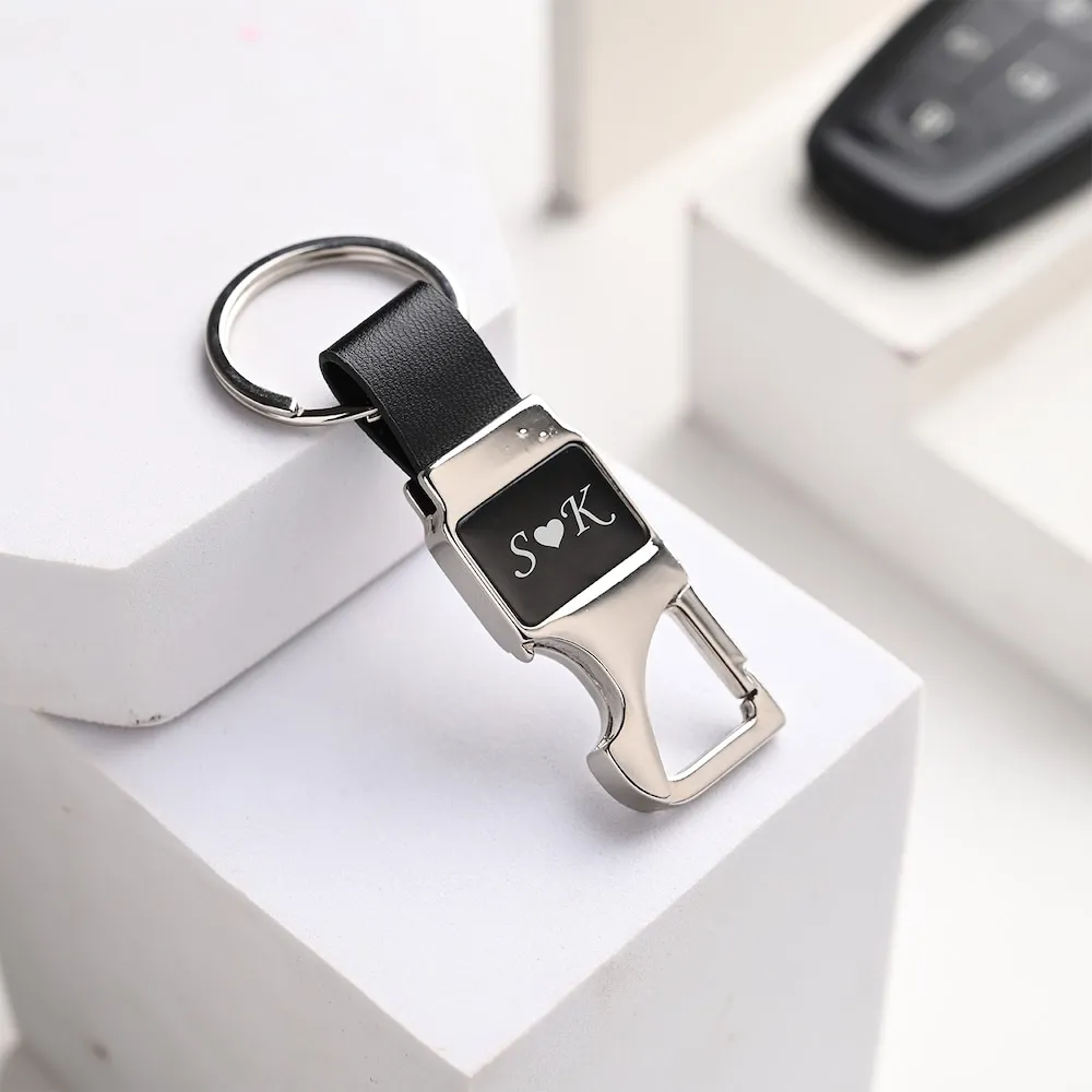 Personalised Leather Metal Bottle Opener