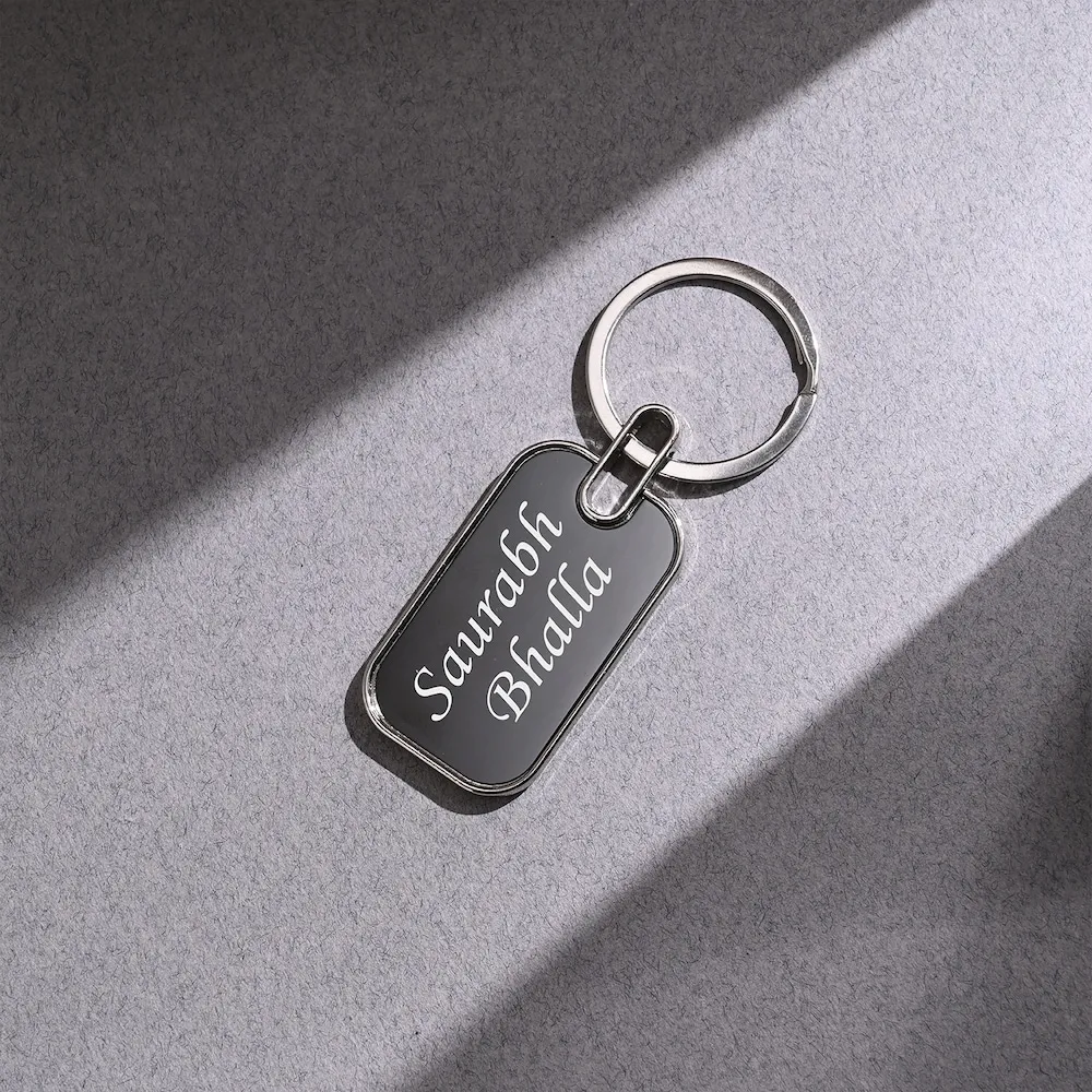 Personalised Name Keychain in Rectangle Shape