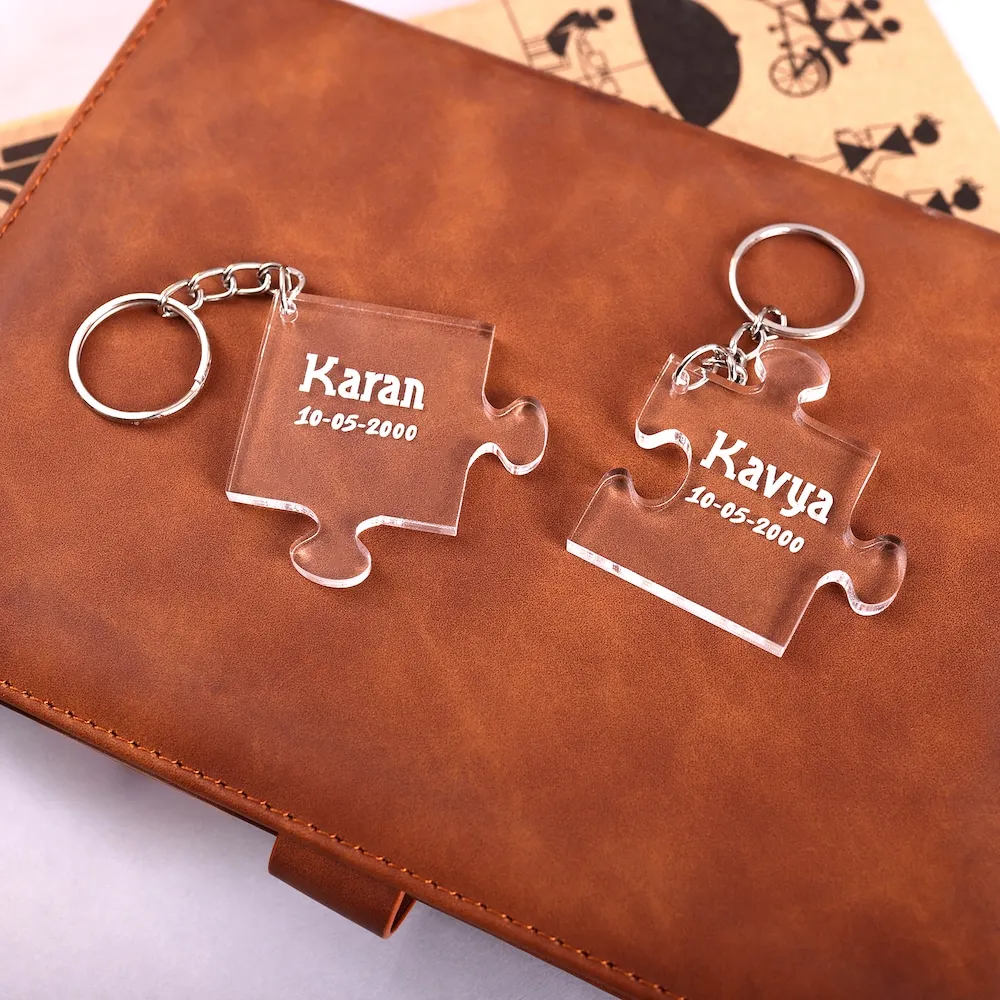[personalisedcouplesengravedkeychain] Personalised Couples Engraved Key Chain