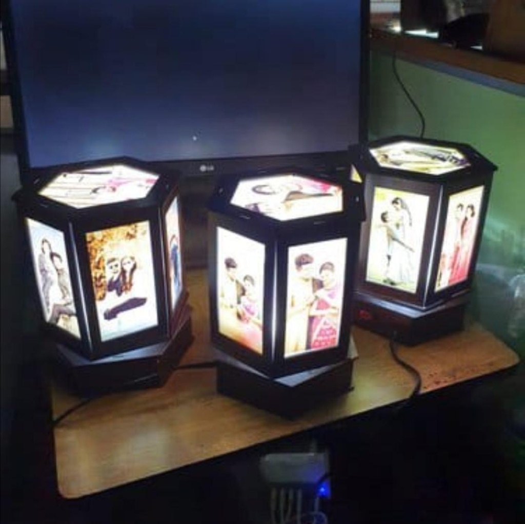 Rotating Heptagon Lamp