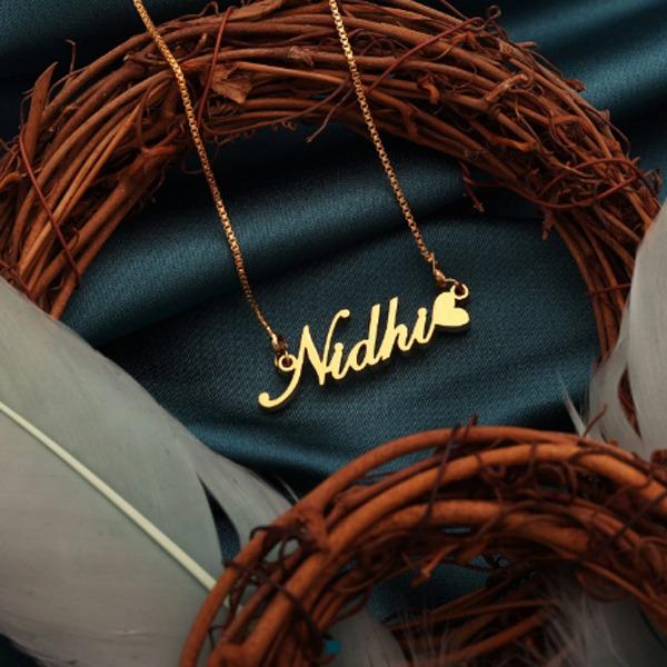[HEART STYLE NAM-] Heart Style Name Necklace For Women's and Girls