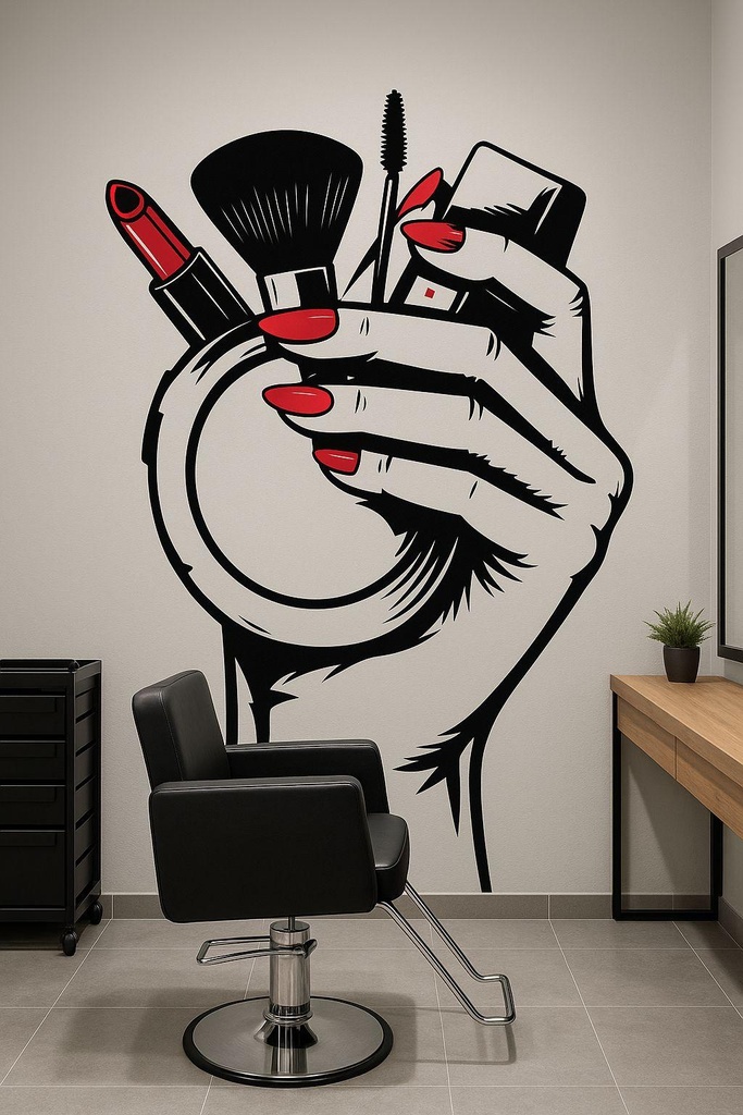 [8x4 feet hand decor-1] Salon Wall Decor Large Size 8x4 feet cover whole Wall of Salon (Matt Wooden)