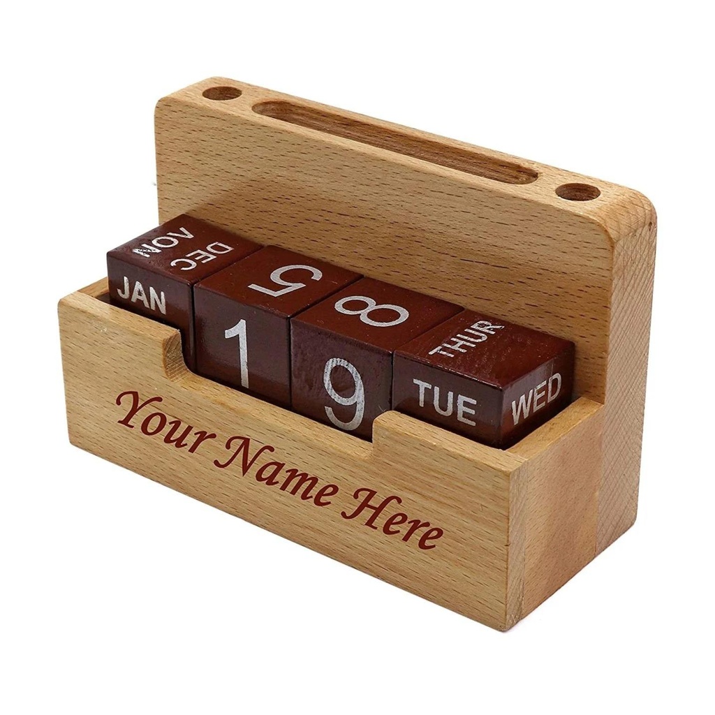 Personalized Mobile Stand with Name and Calendar Blocks