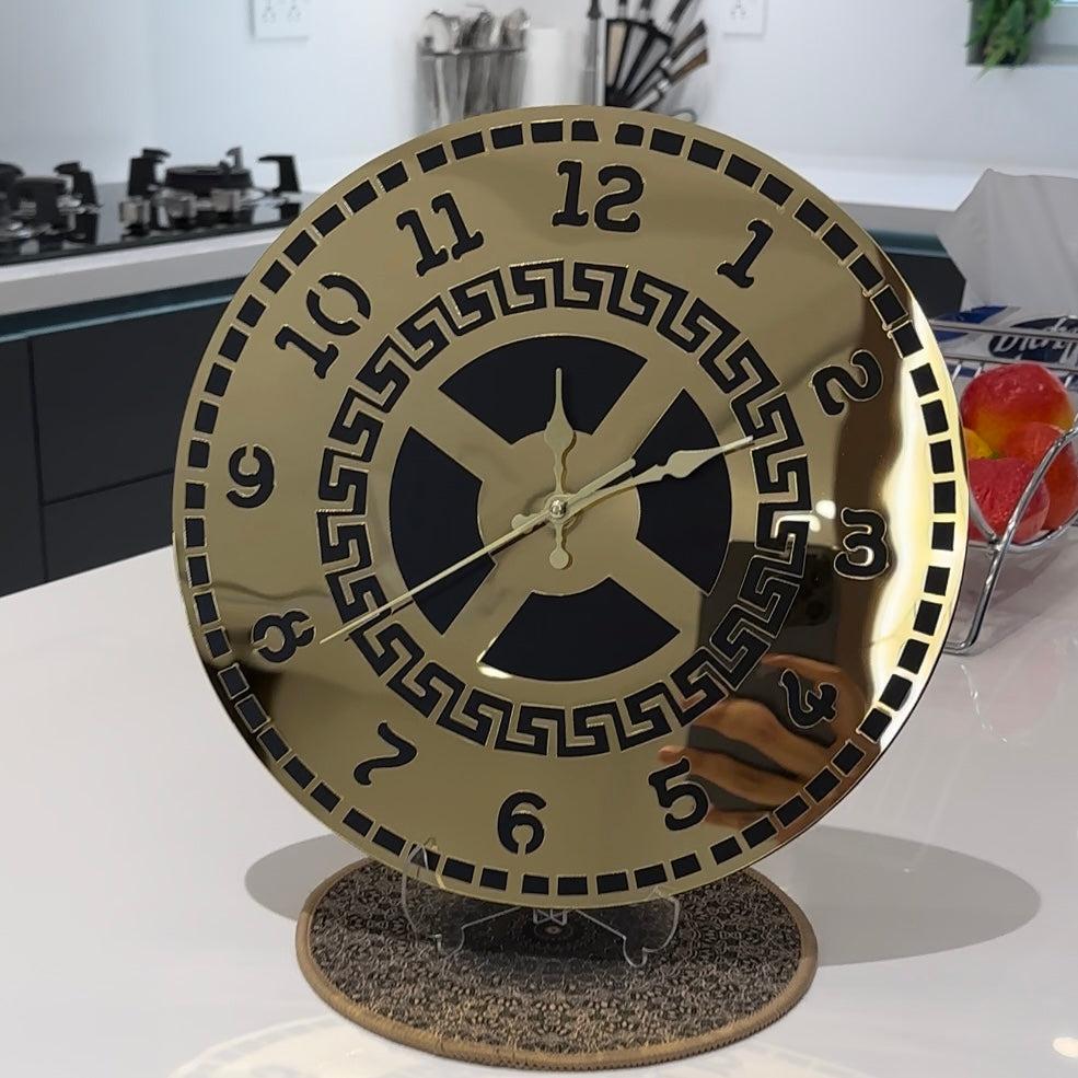 [Round-VER-Clock] Luxury Wall Clock/Table Round Clock for Living Room & Bed Room (No!)