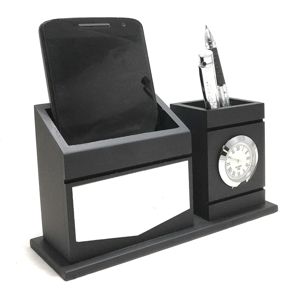 Desk Table Organizer (22 cm x 15 cm x 10 cm, Black)