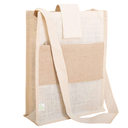 Jute Shoulder Bag with Long Handle, Front Pocket, Pack of 2.