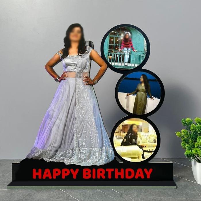 Photo Standy with 4 Photos (Happy Birthday)
