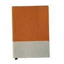 A5 Dual-Colour Monthly Planner Diary with Metal Bookmark, Softbound Cover, Brown and Grey