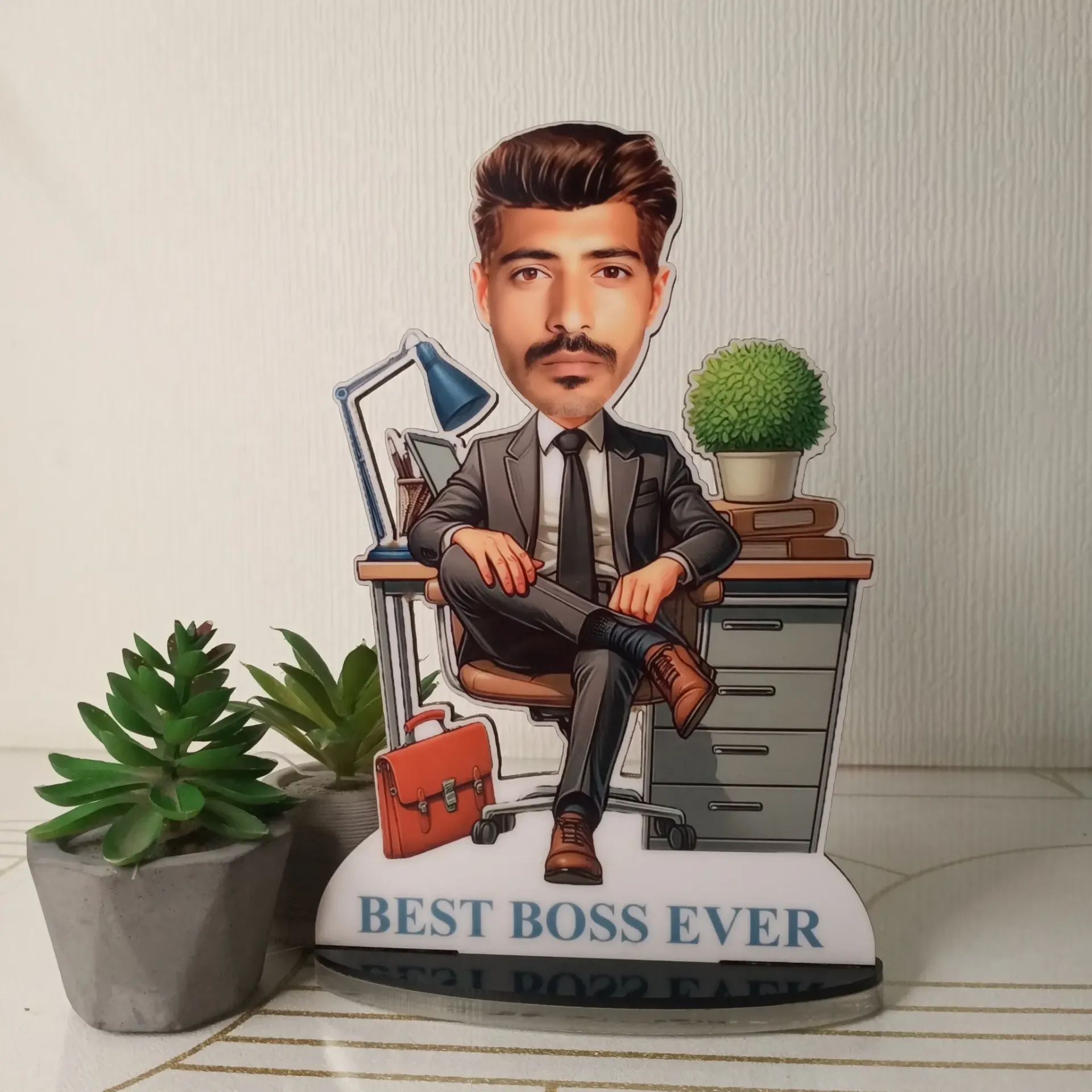 [SKU00102] Best Boss Caricature (6x8 inch)