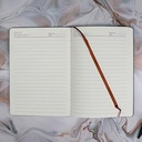 Personalized Magnetic Diary with Name Plate, Cyan PU Leather Cover, Hardbound, A5 size