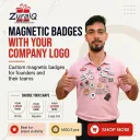 Customized Magnetic Badge | Wear Your Brand | zuraiqgifts.in