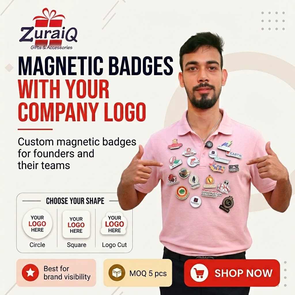 Customized Magnetic Badge | Wear Your Brand (5 Pcs, Round)