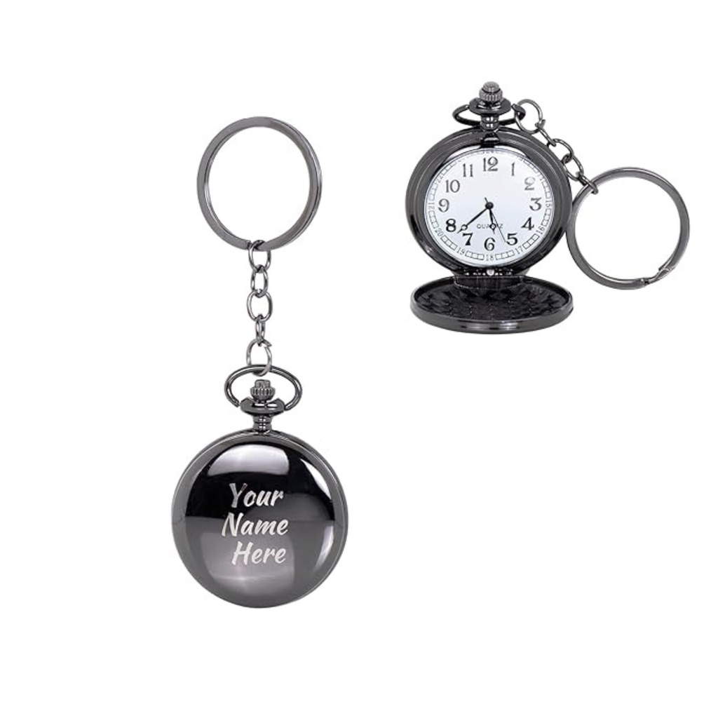 [PERSONALIZED AN-] Personalized Antique Pocket Watch Keychain