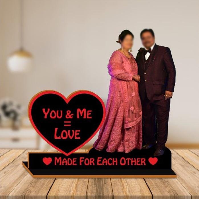 [COUPLE STANDY (-Size-10x10 Inch] Couple Standy (Made for Each Other) (10x10 Inch)