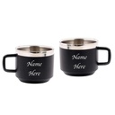 Zuraiq Personalised Stainless Steel Mug, Set of 2 | Coffee Mug | Tea Mug | 120ml