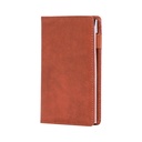 CrownLit Travel Organizer with Passport and Card Holders, Notepad, 7 Slots, Soft PU Material, 6.9 x 4.5 inches